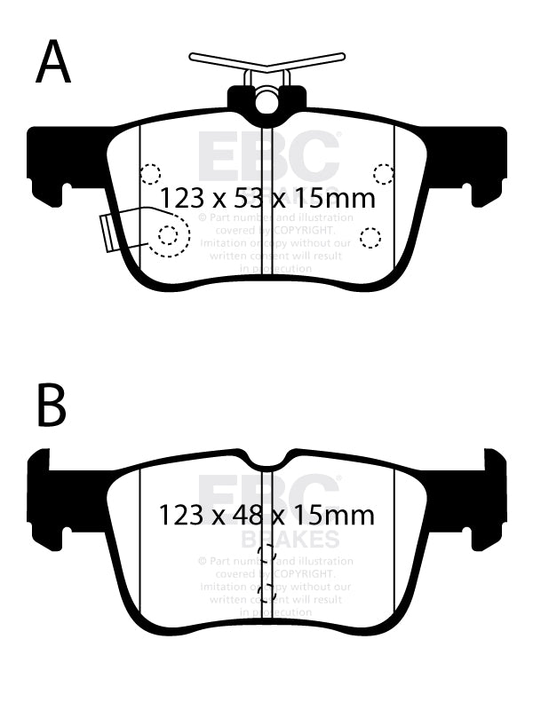 EBC Yellowstuff 4000 Series Street and Track Brake Pad Set (DP42384R)