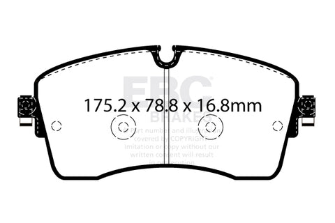 EBC Yellowstuff 4000 Series Street and Track Brake Pad Set (DP42385R)