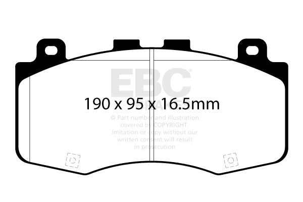 EBC Yellowstuff 4000 Series Street and Track Brake Pad Set (DP42400R)