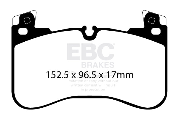 EBC Yellowstuff 4000 Series Street and Track Brake Pad Set (DP42401R)