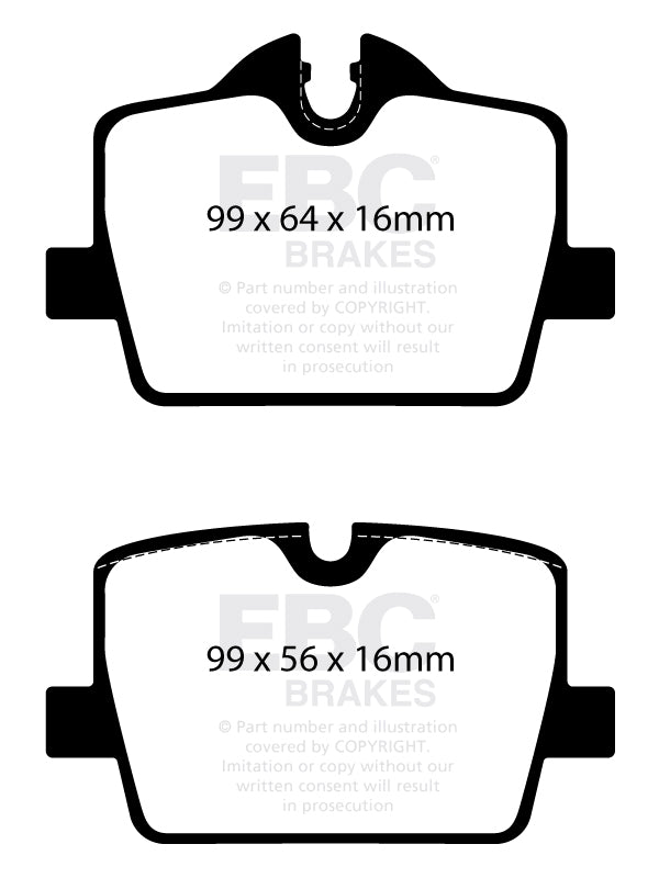 EBC Yellowstuff 4000 Series Street and Track Brake Pad Set (DP42405R)