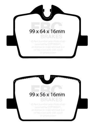 EBC Yellowstuff 4000 Series Street and Track Brake Pad Set (DP42405R)