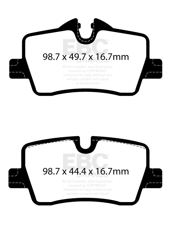 EBC Yellowstuff 4000 Series Street and Track Brake Pad Set (DP42414R)