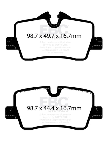 EBC Yellowstuff 4000 Series Street and Track Brake Pad Set (DP42414R)