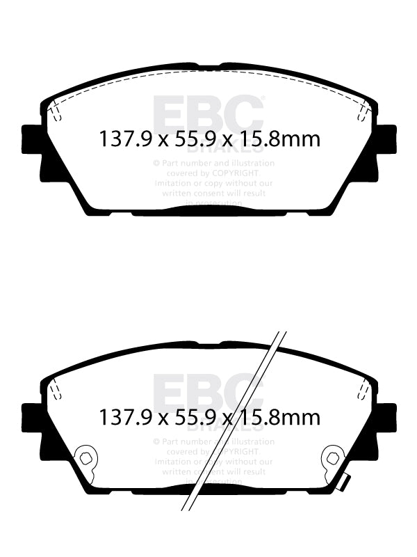 EBC Greenstuff 2000 Series Sport Brake Pad Set (DP22416)