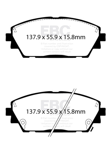 EBC Ultimax OE Replacement Brake Pad Set (DPX2416)