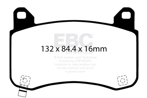 EBC Yellowstuff 4000 Series Street and Track Brake Pad Set (DP42418R)