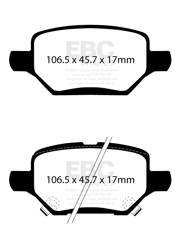 EBC Ultimax OE Replacement Brake Pad Set (DPX2421)