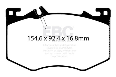 EBC Yellowstuff 4000 Series Street and Track Brake Pad Set (DP42423R)