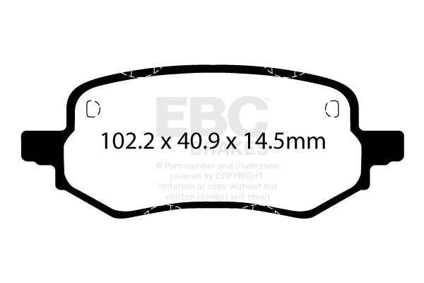 EBC Yellowstuff 4000 Series Street and Track Brake Pad Set (DP42432R)