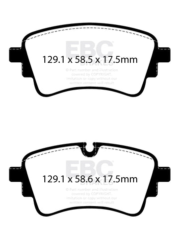 EBC Yellowstuff 4000 Series Street and Track Brake Pad Set (DP42435R)