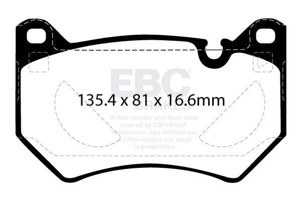 EBC Yellowstuff 4000 Series Street and Track Brake Pad Set (DP42436R)