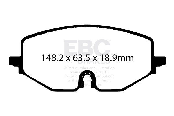 EBC Yellowstuff 4000 Series Street and Track Brake Pad Set (DP42439R)