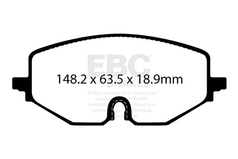 EBC Yellowstuff 4000 Series Street and Track Brake Pad Set (DP42439R)