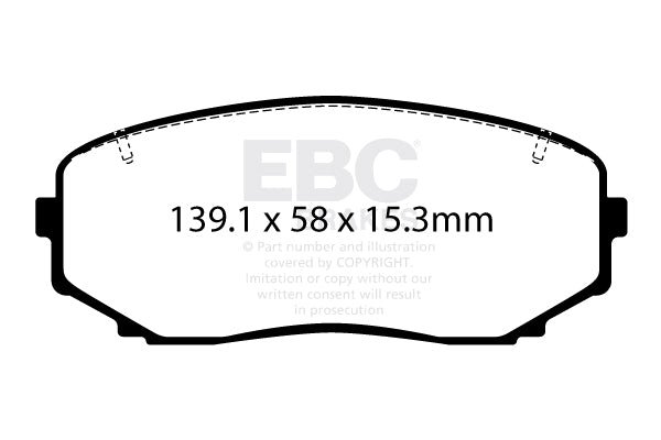 EBC Greenstuff 6000 Series Truck and SUV Brake Pad Set (DP62463)