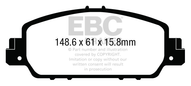 EBC Ultimax OE Replacement Brake Pad Set (DPX3014)