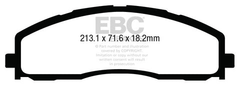 EBC Yellowstuff 4000 Series Street and Track Brake Pad Set (DP43015R)