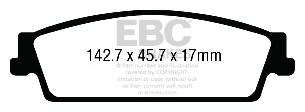 EBC Greenstuff 6000 Series Truck and SUV Brake Pad Set (DP63022)