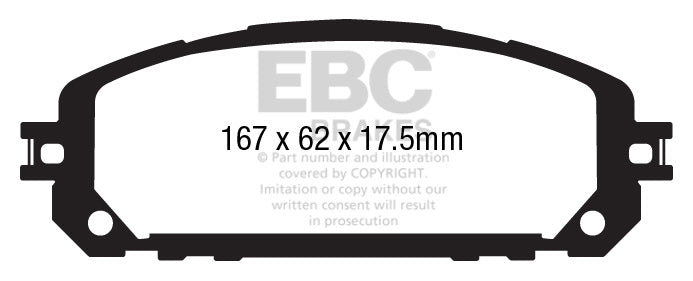 EBC Yellowstuff 4000 Series Street and Track Brake Pad Set (DP43030R)