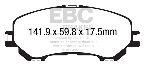 EBC Greenstuff 2000 Series Sport Brake Pad Set (DP23032)