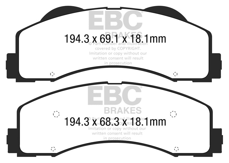 EBC Greenstuff 6000 Series Truck and SUV Brake Pad Set (DP63034)