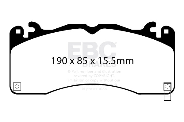 EBC Yellowstuff 4000 Series Street and Track Brake Pad Set (DP43040R)