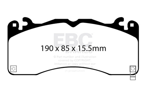 EBC Yellowstuff 4000 Series Street and Track Brake Pad Set (DP43040R)