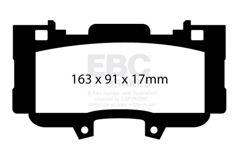 EBC Redstuff 3000 Series Sport Brake Pad Set (DP33042C)