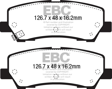 EBC Redstuff 3000 Series Sport Brake Pad Set (DP33043C)