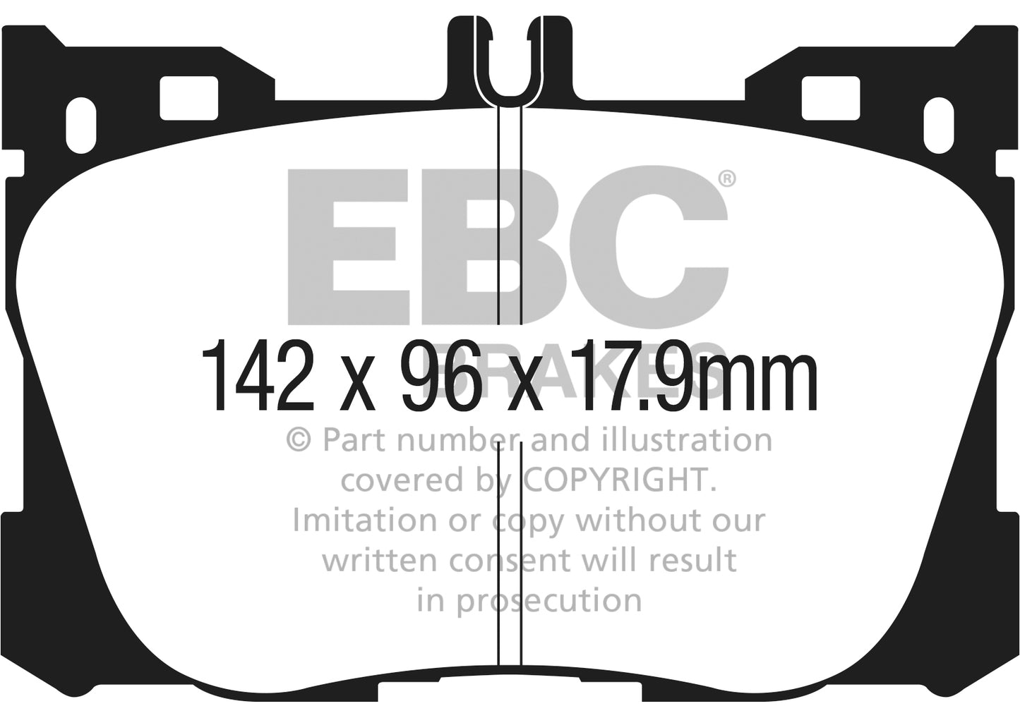 EBC Yellowstuff 4000 Series Street and Track Brake Pad Set (DP43070R)