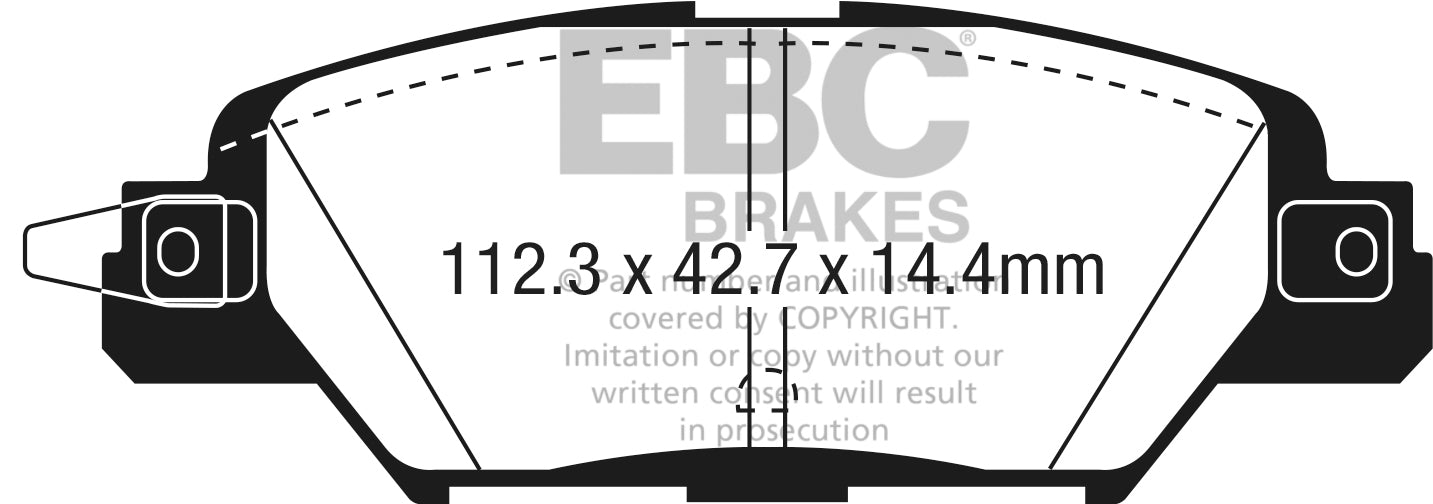 EBC Greenstuff 2000 Series Sport Brake Pad Set (DP23071)