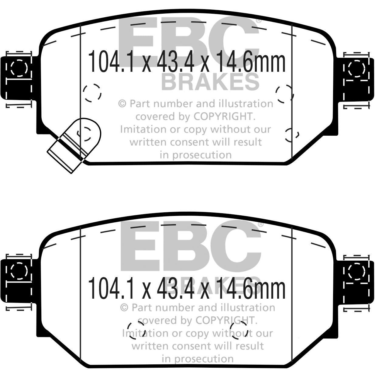 EBC Yellowstuff 4000 Series Street and Track Brake Pad Set (DP43081R)