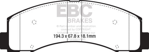 EBC Yellowstuff 4000 Series Street and Track Brake Pad Set (DP43088R)