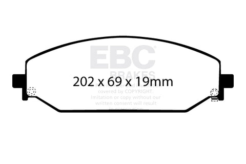 EBC Yellowstuff 4000 Series Street and Track Brake Pad Set (DP43094R)