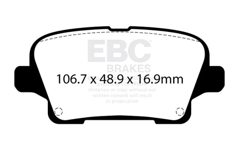 EBC Yellowstuff 4000 Series Street and Track Brake Pad Set (DP43125R)