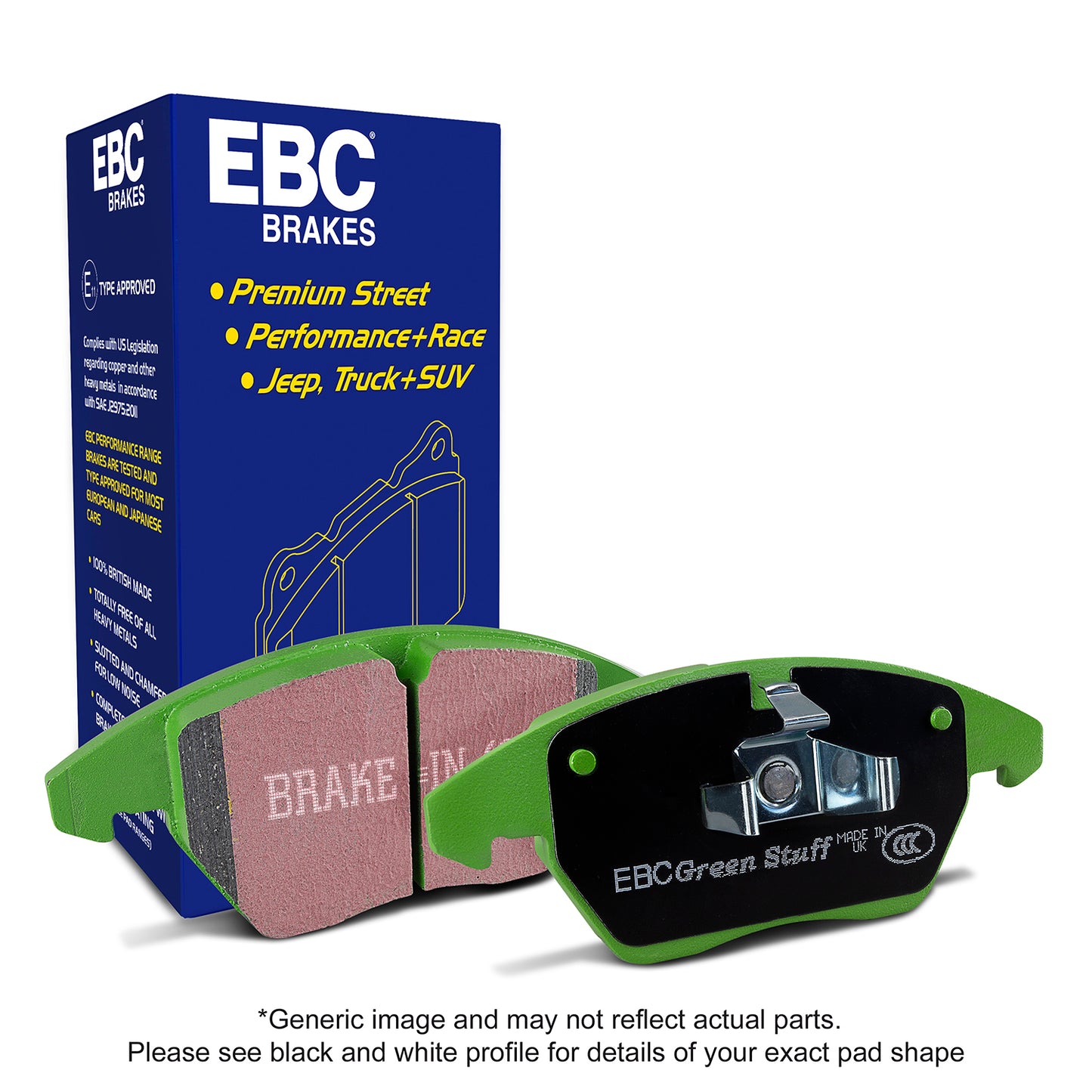 EBC Greenstuff Brake Pad 6000 Series Truck and SUV Set (DP61929)