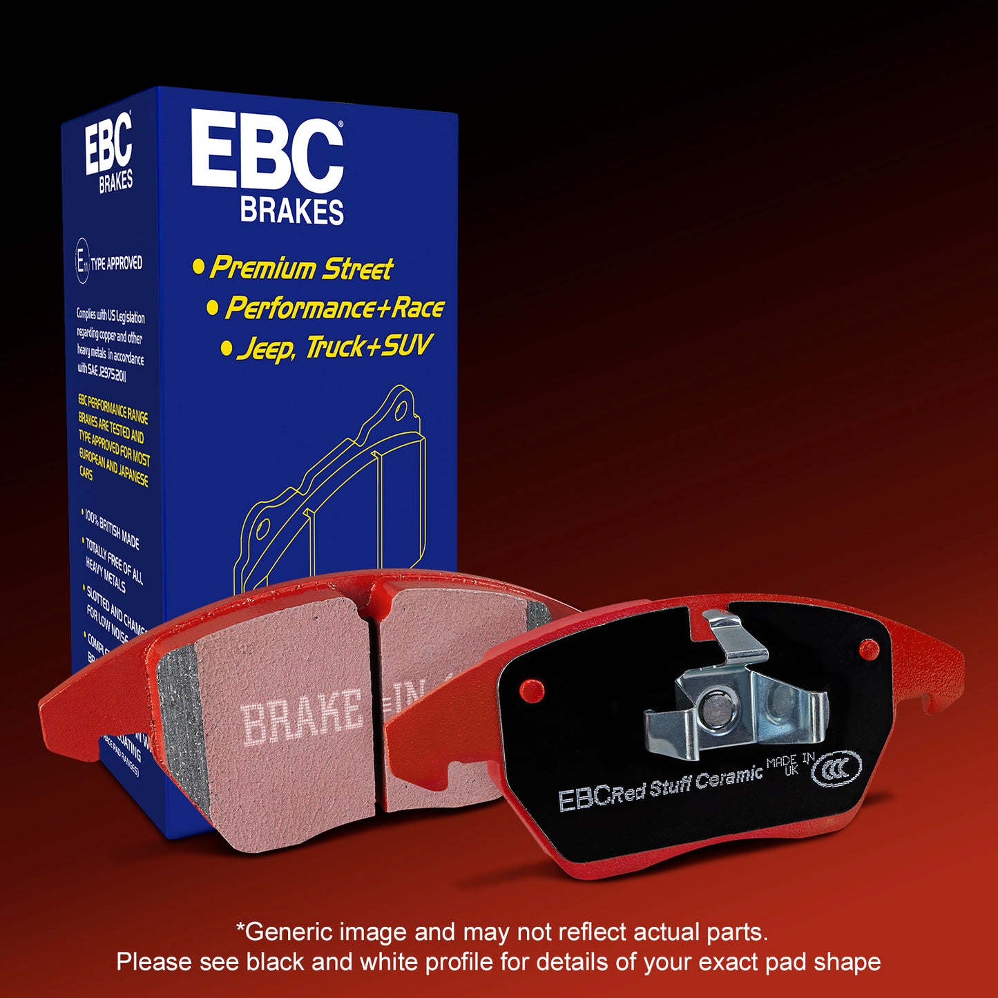 EBC Redstuff 3000 Series Sport Brake Pad Set (DP32145C)